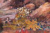 Detail from a mural painting with a 'Ramakien' motif - Thai version of the Indian Ramayana - from the temple complex of the Emerald Buddha, Bangkok (late 18th century) 